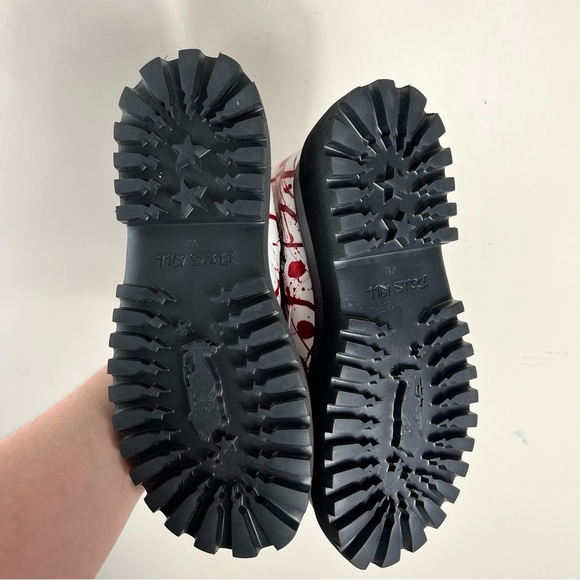 Dolls Kill TRICKZ N' TREATZ SCREAM QUEEN COMBAT BOOTS Size 9 Platform Gothic - Picture 9 of 15